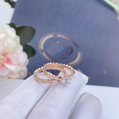 [Royal Jewelry]BEE LOVE RING PINK GOLD 1 DIAMOND