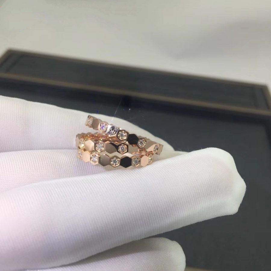 [Royal Jewelry]BEE LOVE RING PINK GOLD DIAMOND