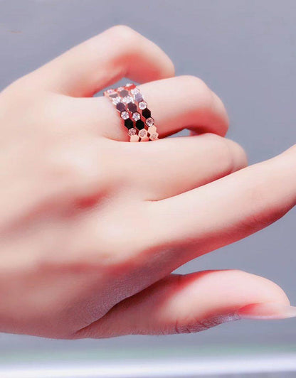 [Royal Jewelry]BEE LOVE RING PINK GOLD DIAMOND