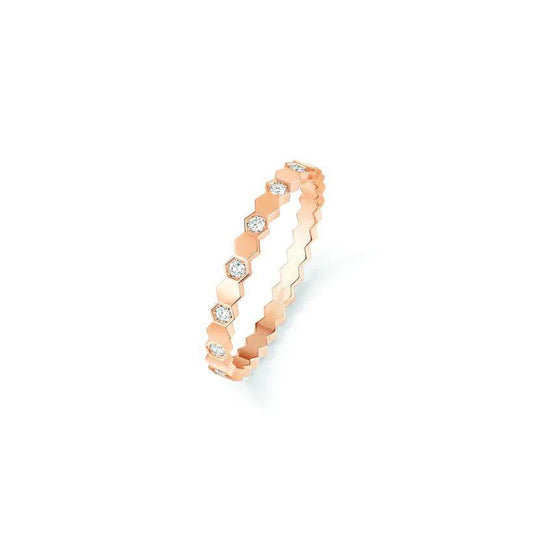 [Royal Jewelry]BEE LOVE RING PINK GOLD DIAMOND