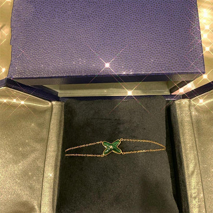 [Royal Jewelry]JEUX BRACELET MALACHITE PINK GOLD 1 DIAMOND