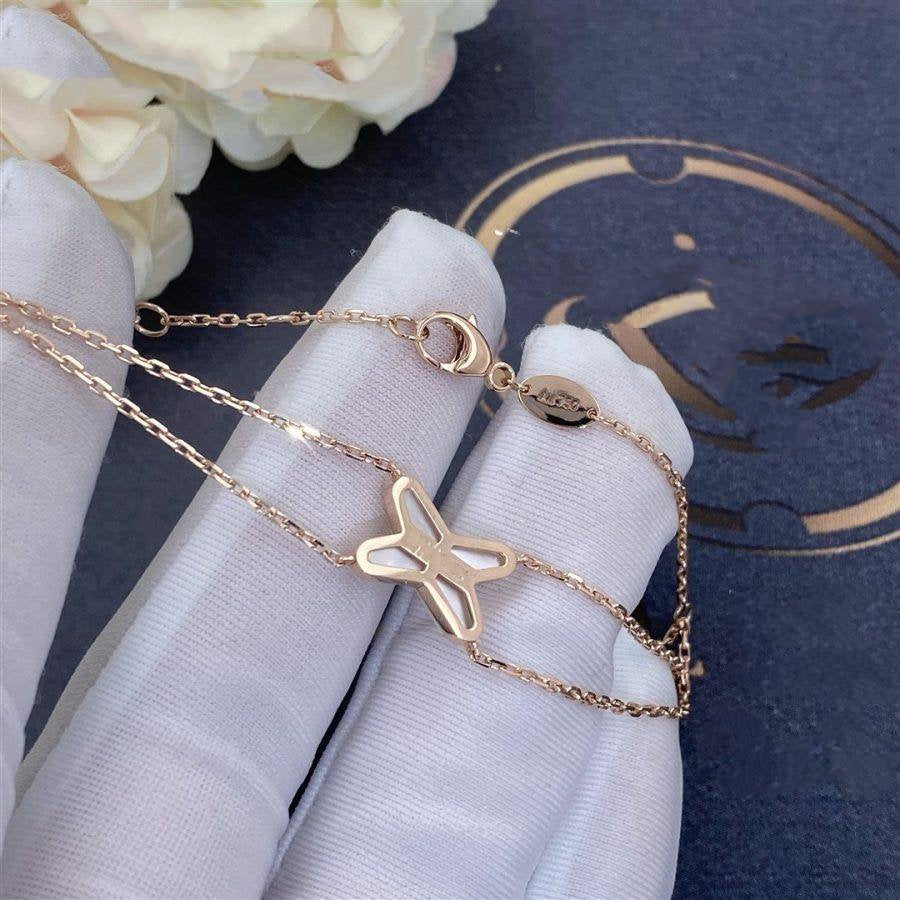[Royal Jewelry]JEUX BRACELET WHITE MOP PINK GOLD 1 DIAMOND
