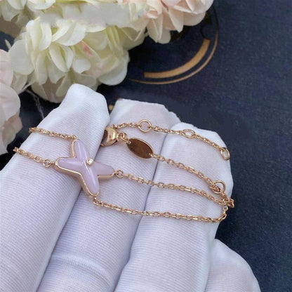 [Royal Jewelry]JEUX BRACELET PINK MOP PINK GOLD 1 DIAMOND