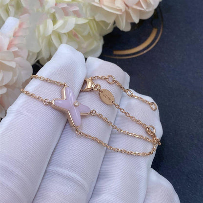 [Royal Jewelry]JEUX BRACELET PINK MOP PINK GOLD 1 DIAMOND
