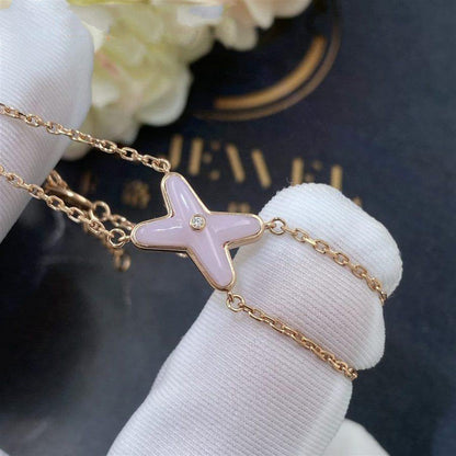 [Royal Jewelry]JEUX BRACELET PINK MOP PINK GOLD 1 DIAMOND