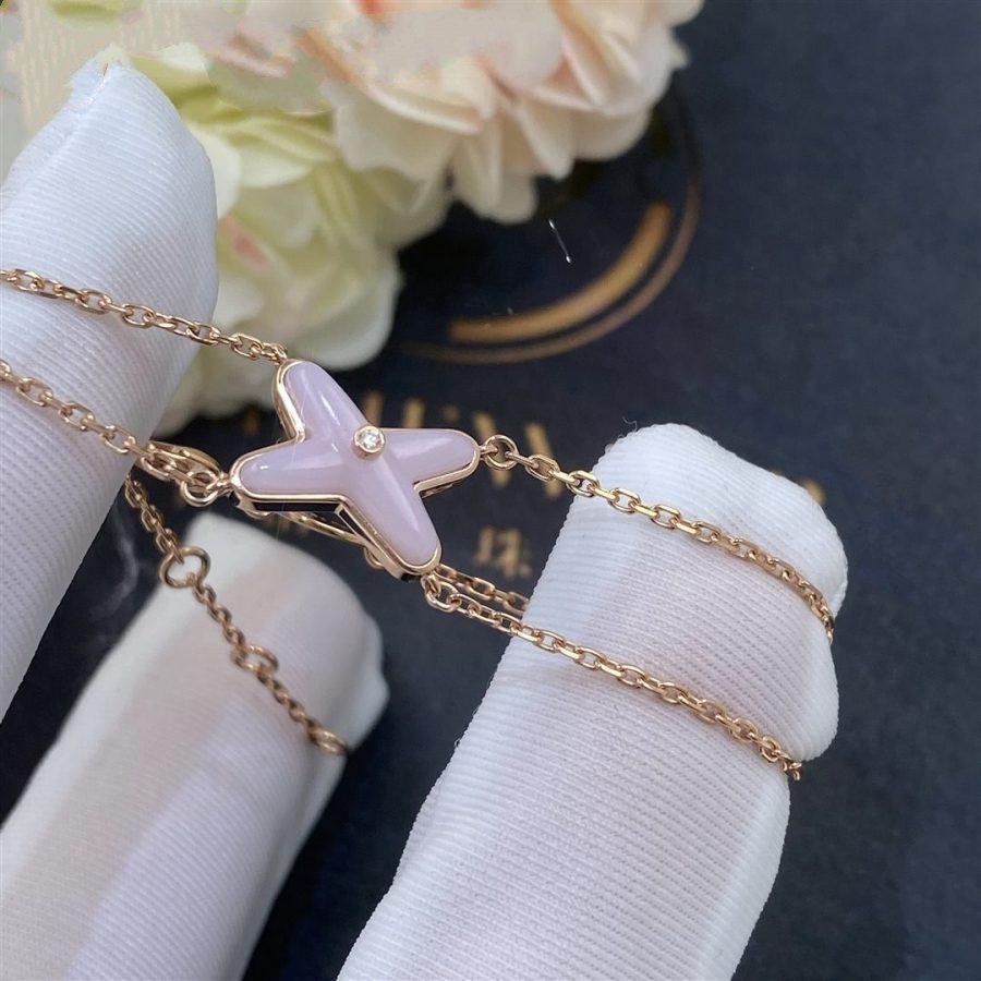 [Royal Jewelry]JEUX BRACELET PINK MOP PINK GOLD 1 DIAMOND