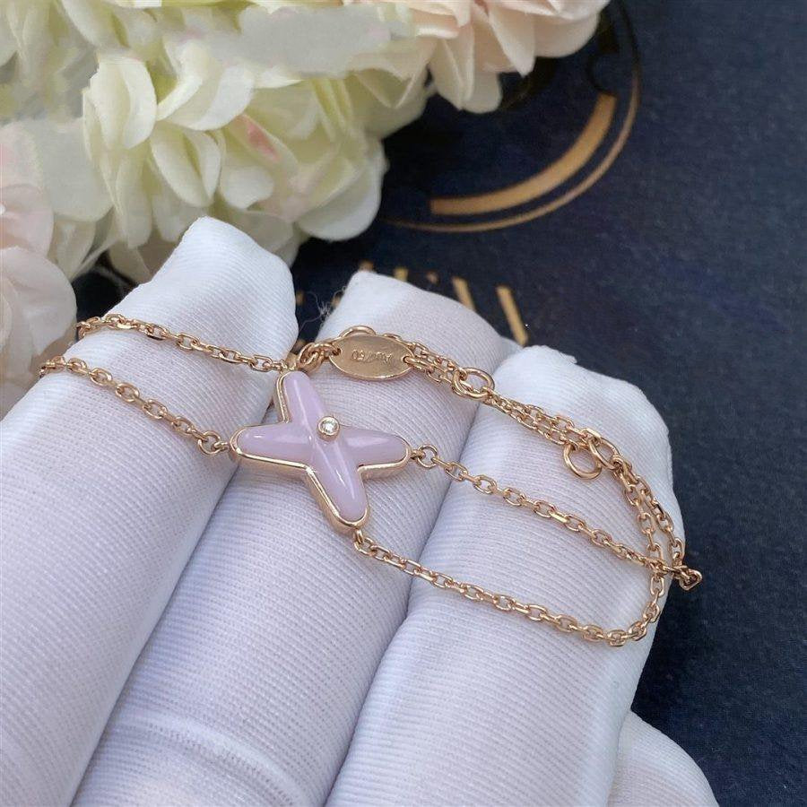 [Royal Jewelry]JEUX BRACELET PINK MOP PINK GOLD 1 DIAMOND