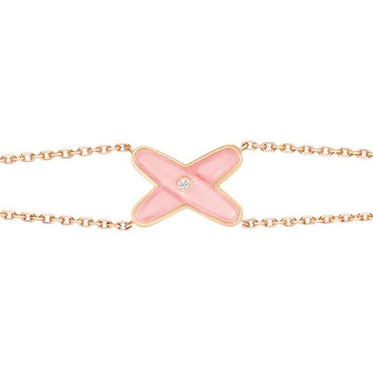 [Royal Jewelry]JEUX BRACELET PINK MOP PINK GOLD 1 DIAMOND