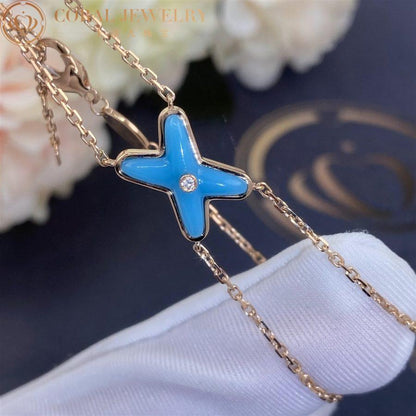 [Royal Jewelry]JEUX BRACELET TURQUOISE PINK GOLD 1 DIAMOND