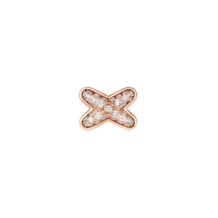 [Royal Jewelry]JEUX DE PINK GOLD DIAMOND EARRINGS
