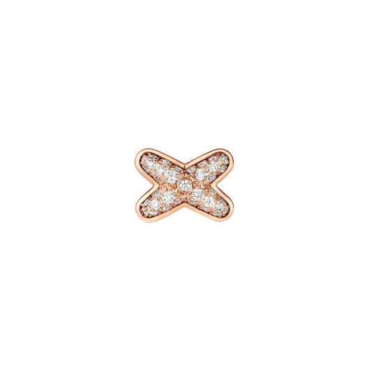 [Royal Jewelry]JEUX DE PINK GOLD DIAMOND EARRINGS