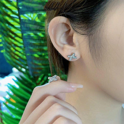 [Royal Jewelry]JEUX DE SILVER DIAMOND EARRINGS