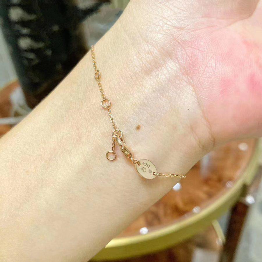 [Royal Jewelry]JEUX DE BRACELET MOP PINK GOLD DIAMONDS