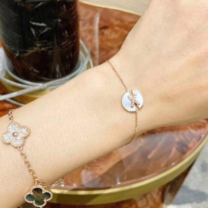[Royal Jewelry]JEUX DE BRACELET MOP PINK GOLD DIAMONDS