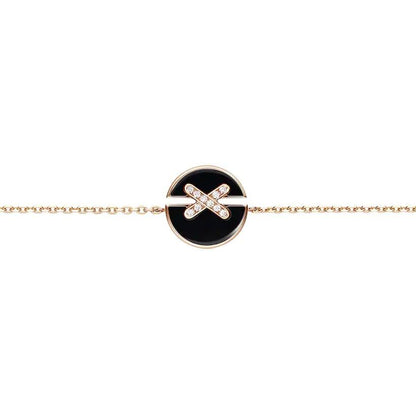[Royal Jewelry]JEUX DE BRACELET ONYX PINK GOLD DIAMOND