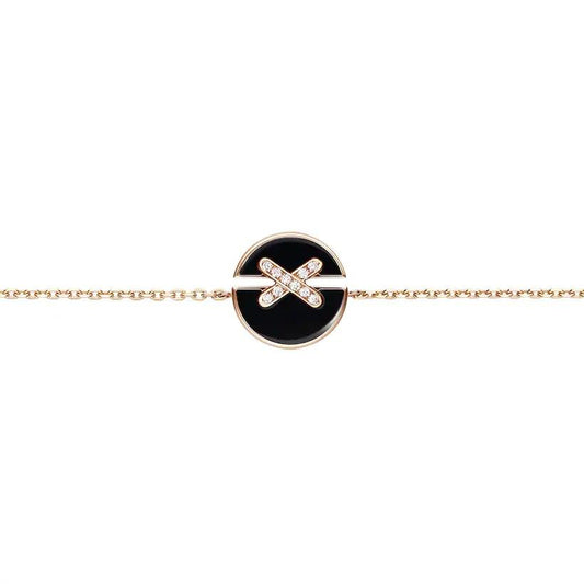 [Royal Jewelry]JEUX DE BRACELET ONYX PINK GOLD DIAMOND