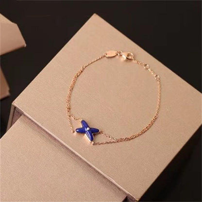 [Royal Jewelry]Hollow Design Four-Leaf Clover Flower Shape Ring