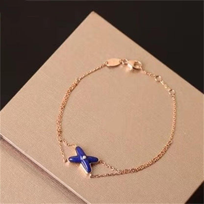 [Royal Jewelry]Hollow Design Four-Leaf Clover Flower Shape Ring