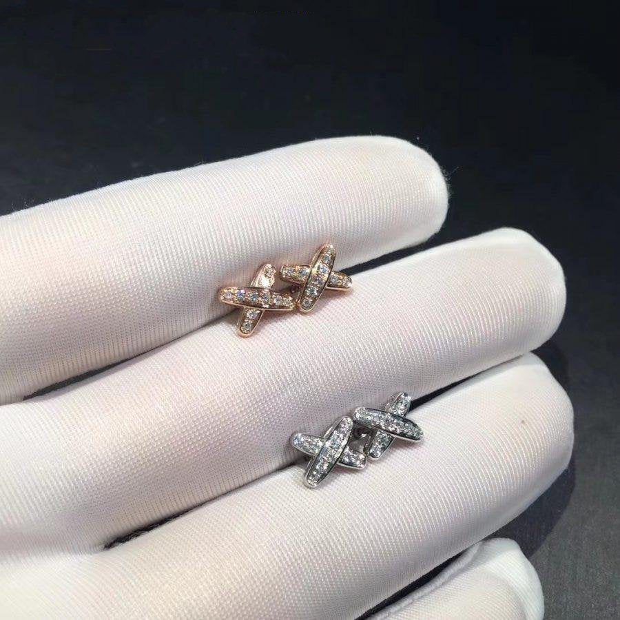 [Royal Jewelry]JEUX DE DIAMOND EARRINGS