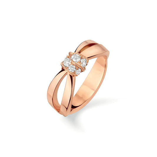 [Royal Jewelry]LIENS RING PINK GOLD DIAMOND
