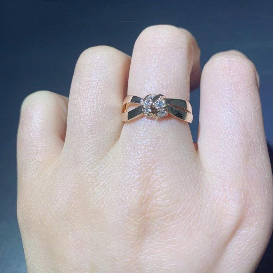 [Royal Jewelry]LIENS RING PINK GOLD DIAMOND