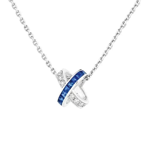 [Royal Jewelry]LIENS DIAMOND SILVER NECKLACE