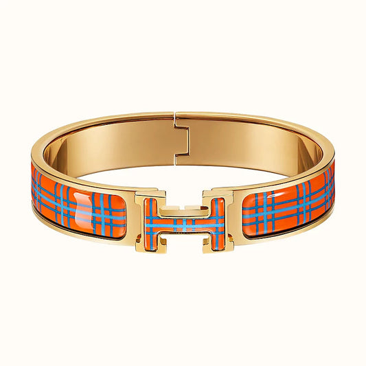 [Royal Jewelry]H TARTAN BRACELET 12MM