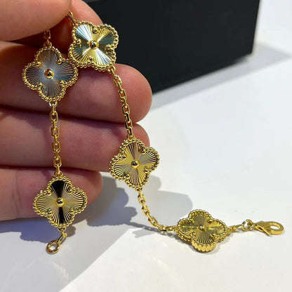 [Royal Jewelry]CLOVER 5 FLOWERS LASER BRACELET