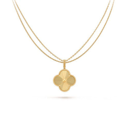 [Royal Jewelry]CLOVER 25MM PEDANT NECKLACE GOLD