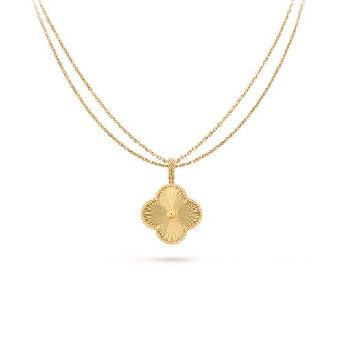 [Royal Jewelry]CLOVER 25MM PEDANT NECKLACE GOLD