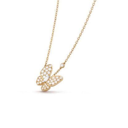 [Royal Jewelry]BUTTERFLY DIAMOND NECKLACE