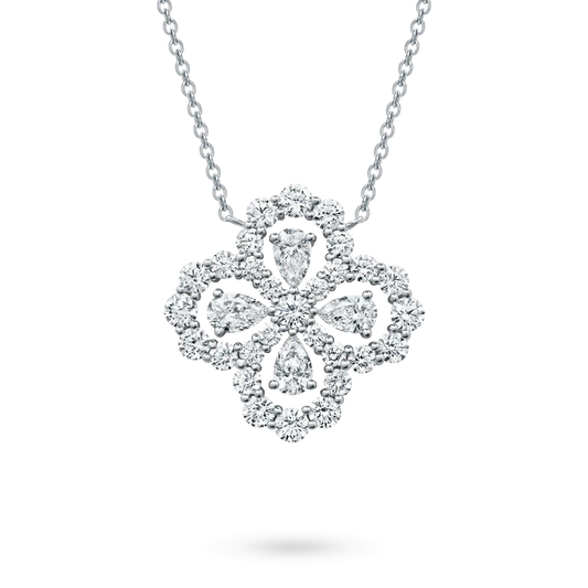 [Royal Jewelry]LOOP NECKLACE FULL MOTIF DIAMOND 16MM MULTIPLE COLORS