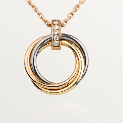 [Royal Jewelry]TRINITY NECKLACE GOLD  DIAMONDS