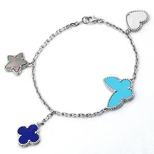 [Royal Jewelry]LUCKY SPRING SILVER BRACELET 4 MOTIF
