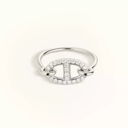 [Royal Jewelry]RONDE SMALL SILVER DIAMOND RING