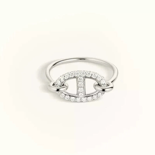 [Royal Jewelry]RONDE SMALL SILVER DIAMOND RING