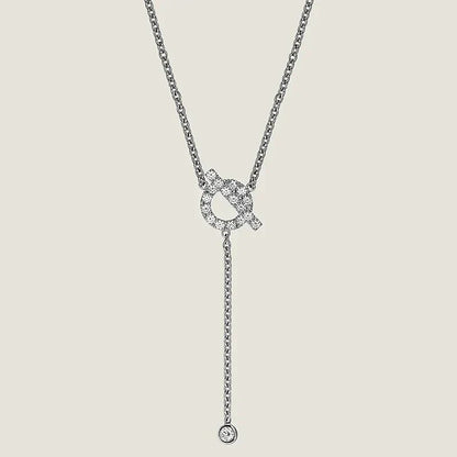 [Royal Jewelry]FINESSE SILVER DIAMOND NECKLACE