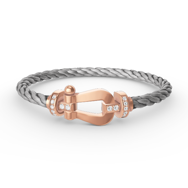 [Royal Jewelry]FORCE LARGE HORSESHOE HALF DIAMOND BRACELET ROSE GOLD