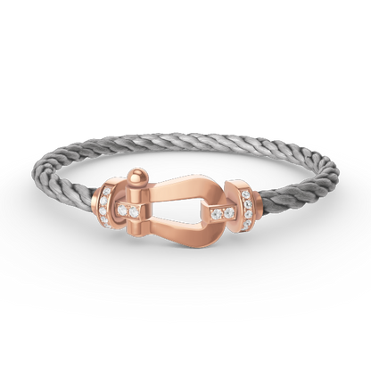 [Royal Jewelry]FORCE LARGE HORSESHOE HALF DIAMOND BRACELET ROSE GOLD