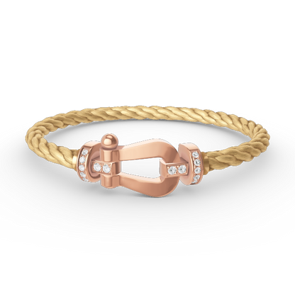 [Royal Jewelry]FORCE LARGE HORSESHOE HALF DIAMOND BRACELET ROSE GOLD