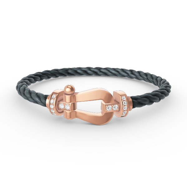 [Royal Jewelry]FORCE LARGE HORSESHOE HALF DIAMOND BRACELET ROSE GOLD