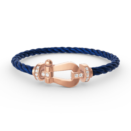 [Royal Jewelry]FORCE LARGE HORSESHOE HALF DIAMOND BRACELET ROSE GOLD