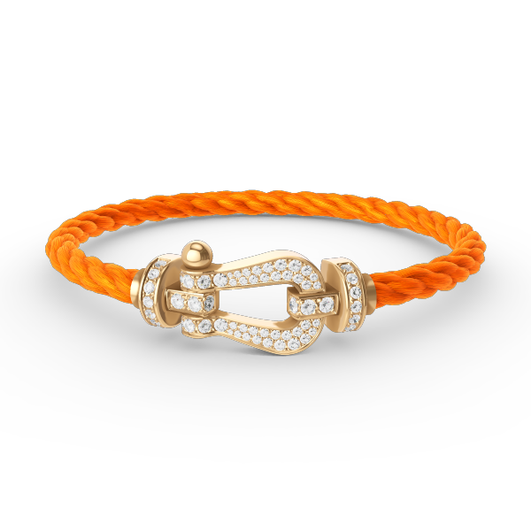 [Royal Jewelry]FORCE LARGE HORSESHOE FULL DIAMOND BRACELET GOLD