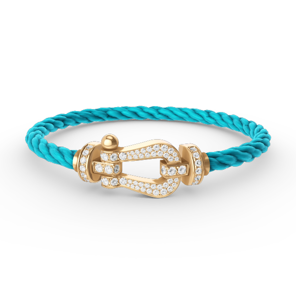 [Royal Jewelry]FORCE LARGE HORSESHOE FULL DIAMOND BRACELET GOLD