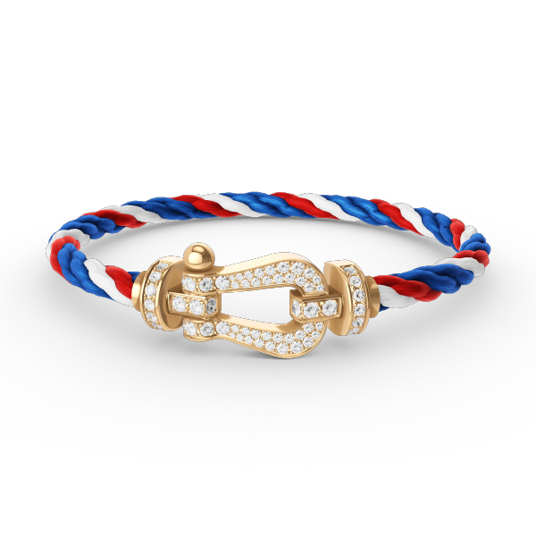 [Royal Jewelry]FORCE LARGE HORSESHOE FULL DIAMOND BRACELET GOLD