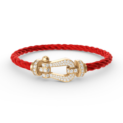 [Royal Jewelry]FORCE LARGE HORSESHOE FULL DIAMOND BRACELET GOLD