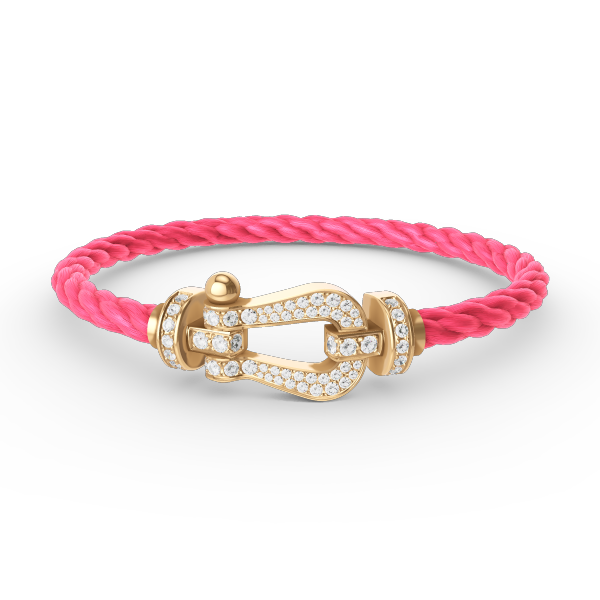 [Royal Jewelry]FORCE LARGE HORSESHOE FULL DIAMOND BRACELET GOLD