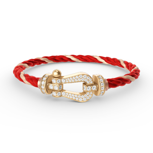 [Royal Jewelry]FORCE LARGE HORSESHOE FULL DIAMOND BRACELET GOLD