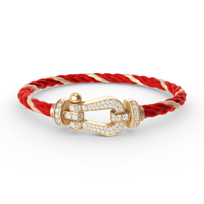 [Royal Jewelry]FORCE LARGE HORSESHOE FULL DIAMOND BRACELET GOLD