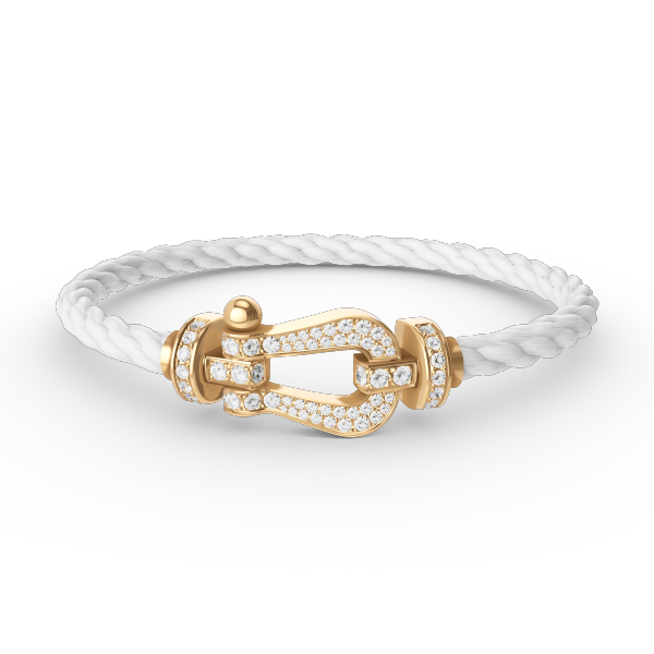 [Royal Jewelry]FORCE LARGE HORSESHOE FULL DIAMOND BRACELET GOLD